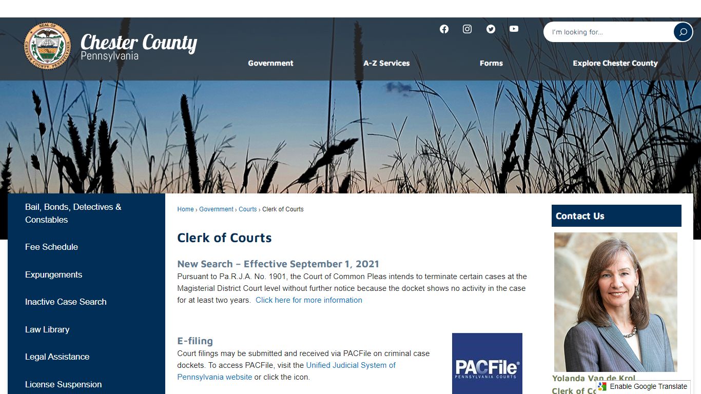 Clerk of Courts | Chester County, PA - Official Website